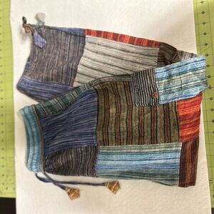 Rising International Multicolor Striped Patchwork Pants